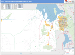 Salt Lake City Metro Area Digital Map Basic Style
